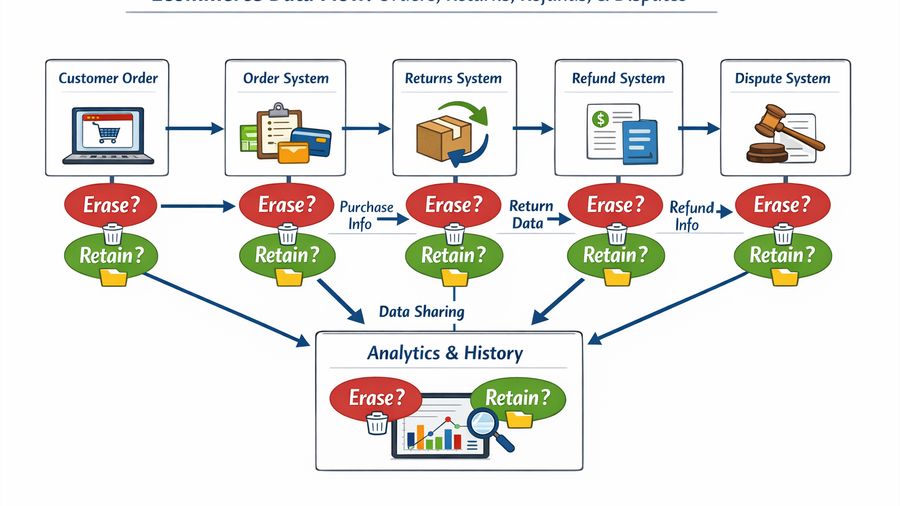 Right to Erasure for Ecommerce: Returns, Refunds, and Purchase History