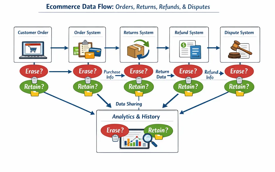 Right to Erasure for Ecommerce: Returns, Refunds, and Purchase History