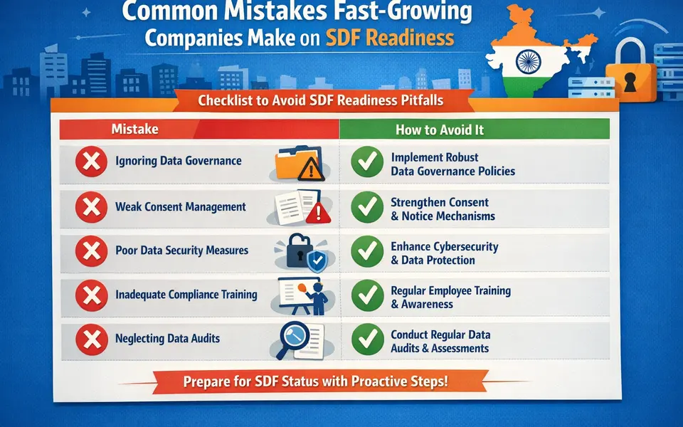 Checklist infographic of common SDF readiness pitfalls and how to avoid them